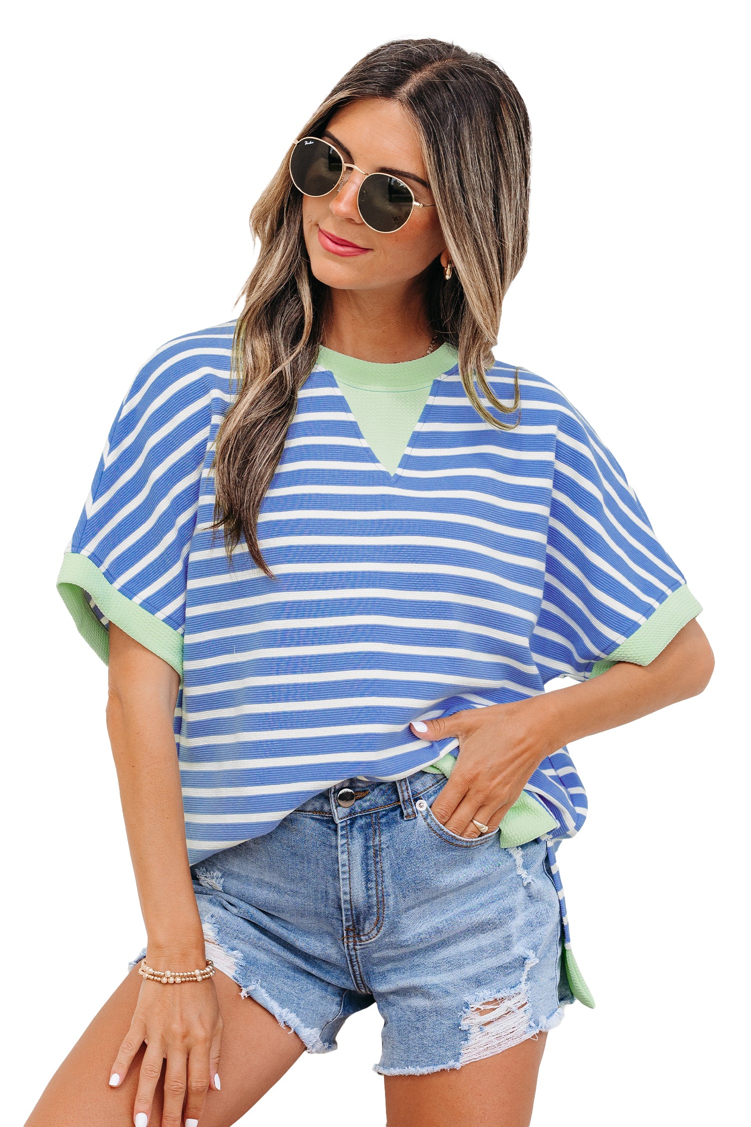 Coastal Calm Striped Top