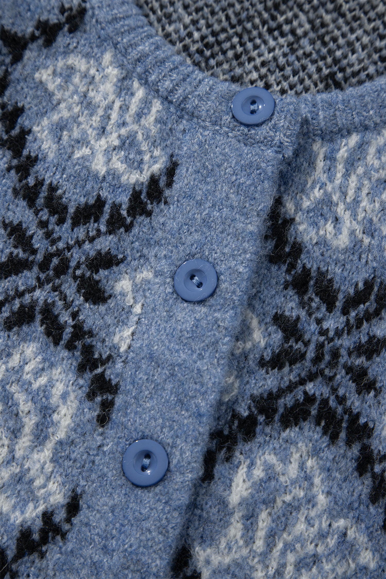 Dark Blue Short Sleeve Button Front Boho Knit Top Cardigan