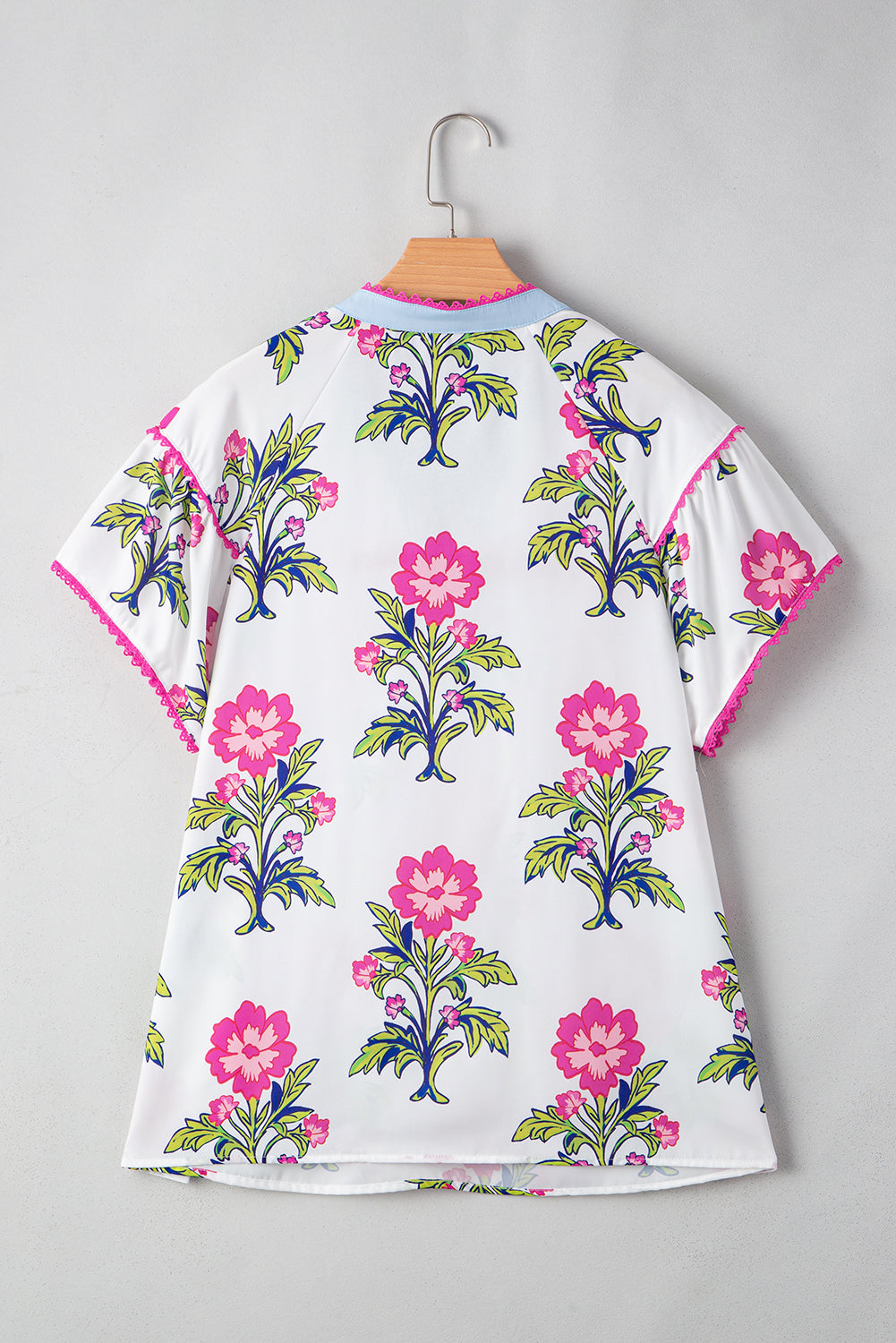 Blushing Rose Floral Summer Blouse