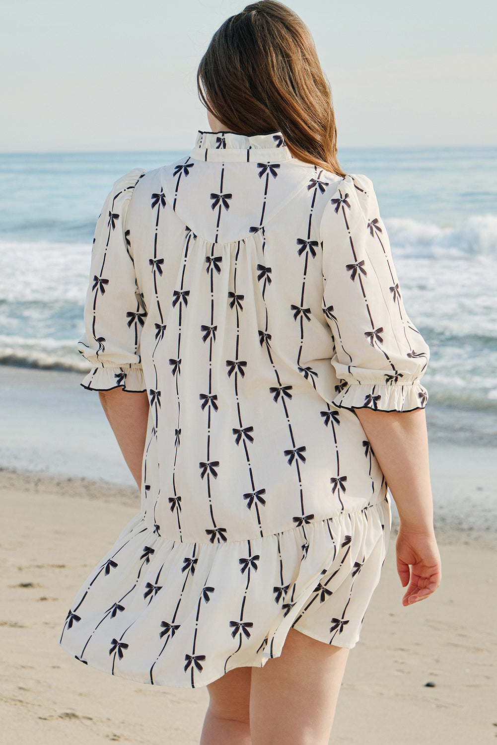 Creamy Chic Bow Dress