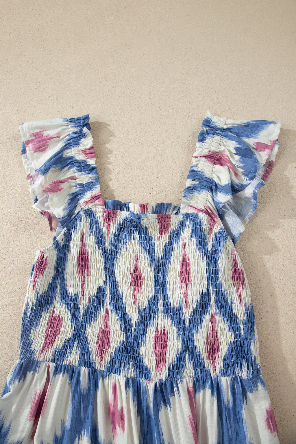 Sky Blue Ethnic Geometric Dress