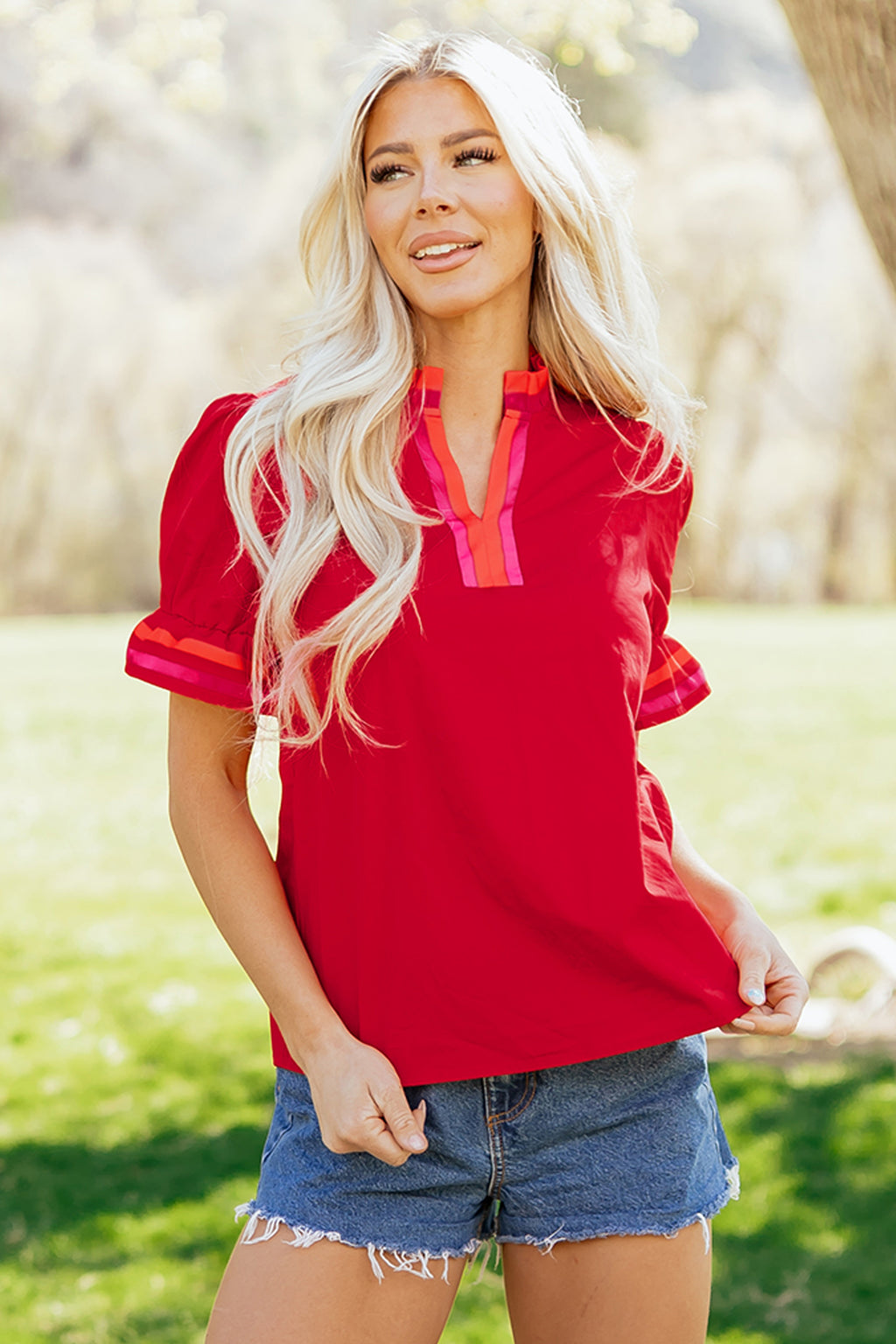 Rosé Darling Ruffle Top