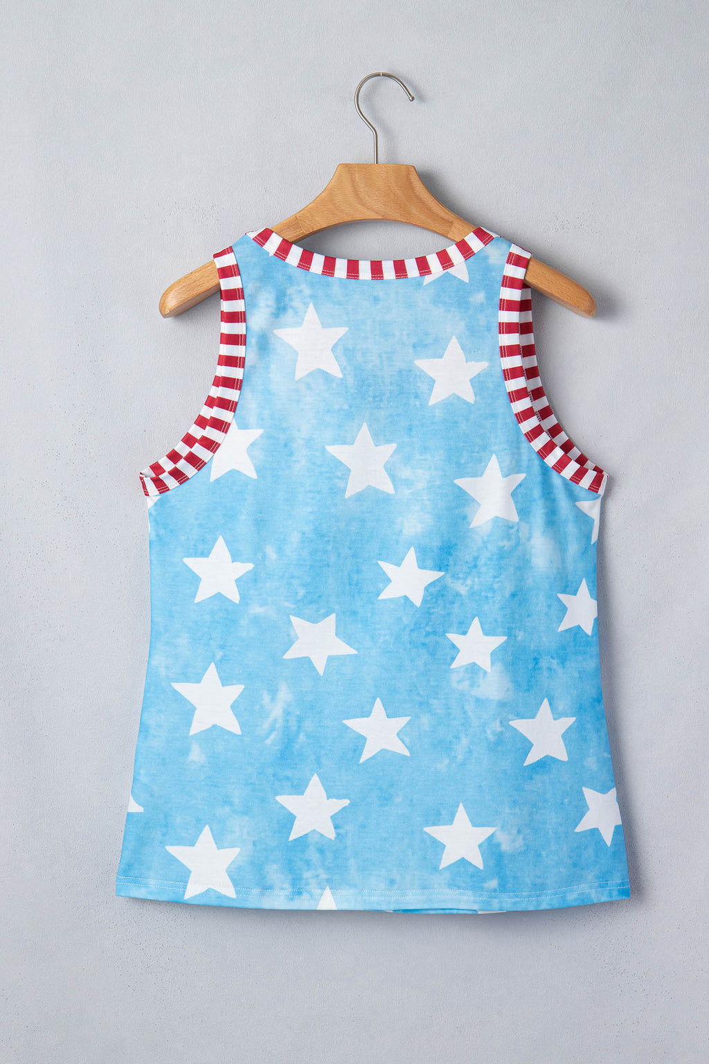 Sky Blue Tie Dye Star Tank Top