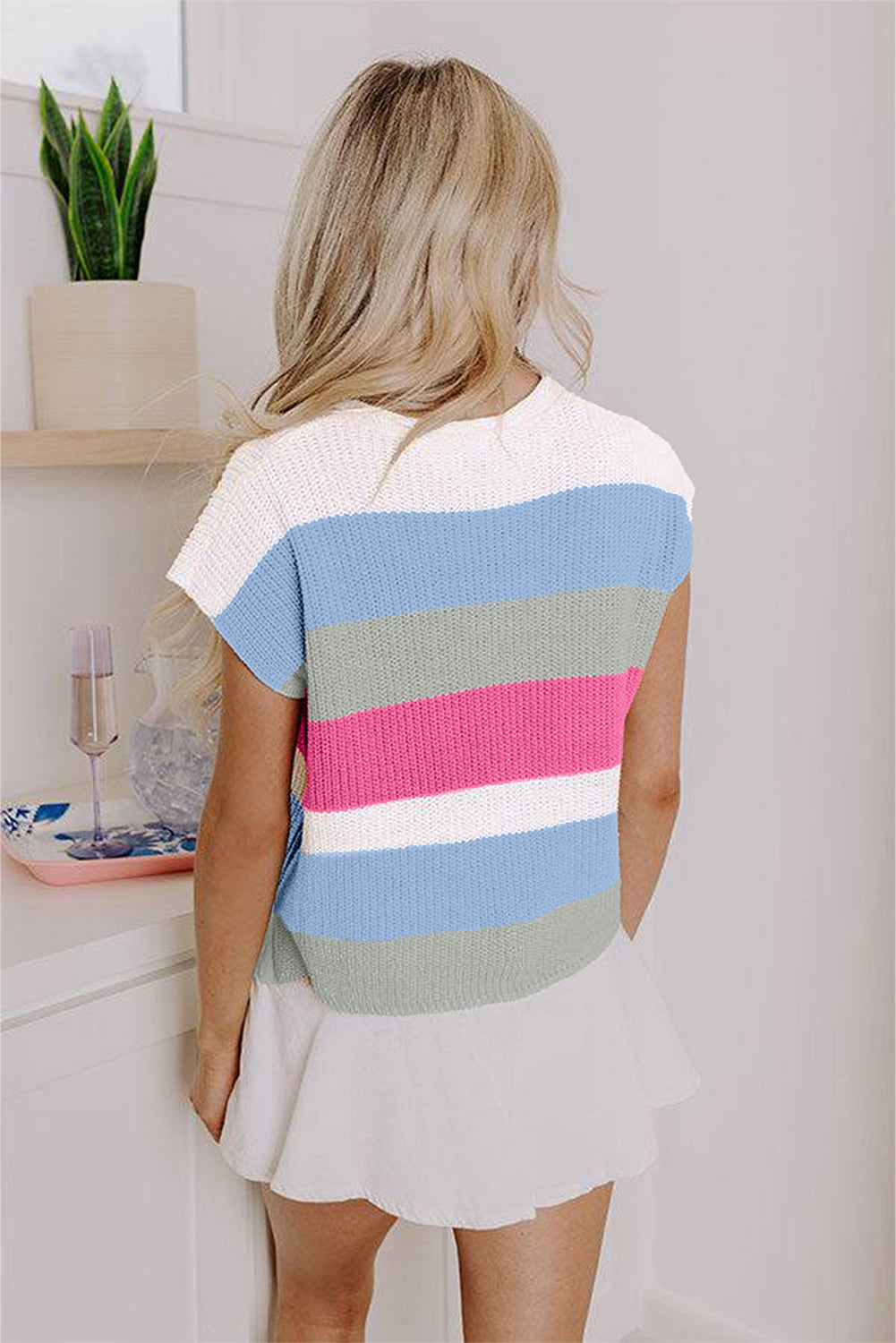 Soft Blue V Neck Sweater Shirt