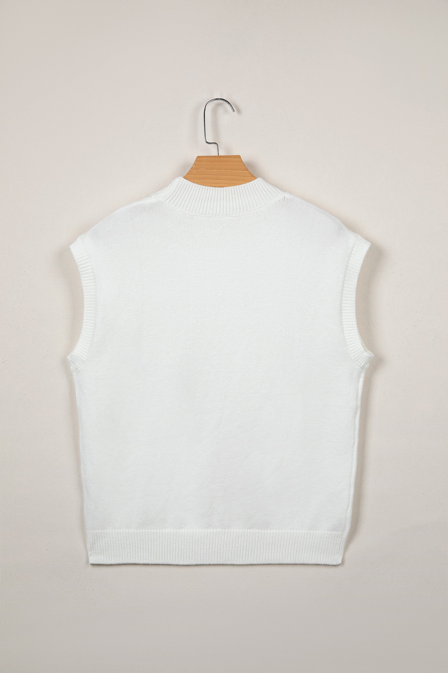 White Corded Horseshoes Sweater