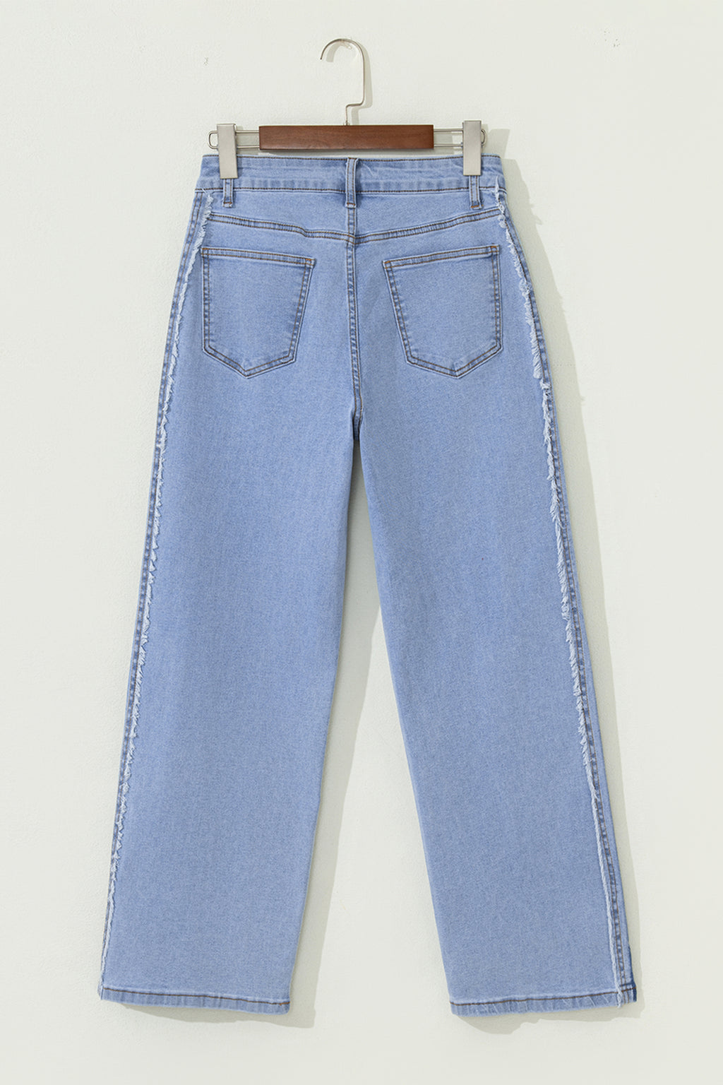 Stripe Frayed Shift Jeans