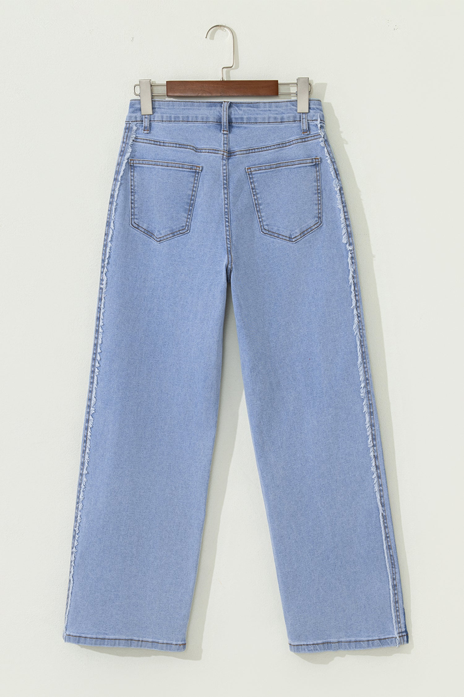 Stripe Frayed Shift Jeans