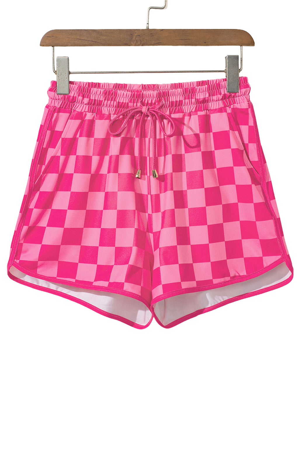 Rose Checkered Casual Shorts
