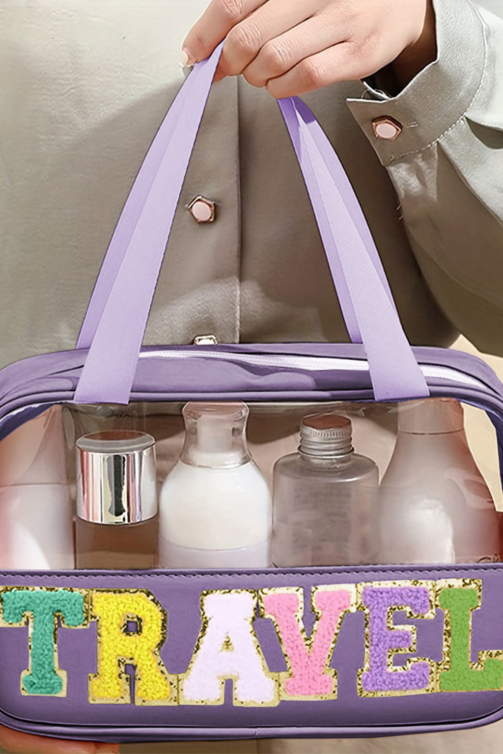 Purple TRAVEL Makeup Bag