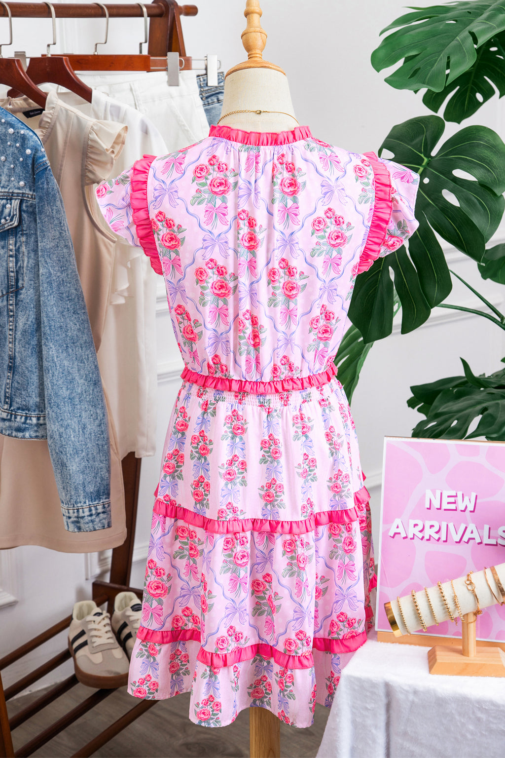 Violet Bloom Ruffle Dress