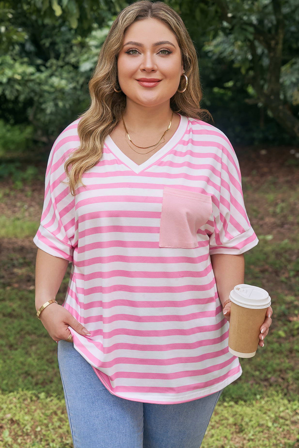 Sweet Stripe Pocket Tee