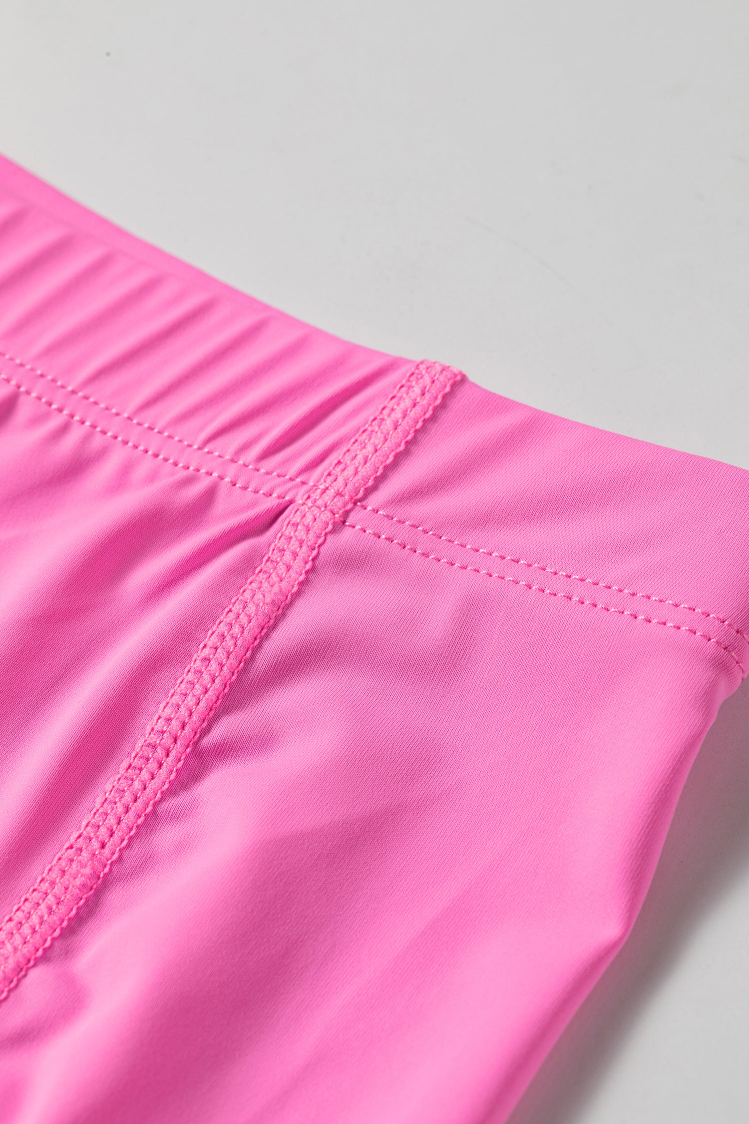 Pink Solid Color Tunic Tank Dress Athletic Shorts Two Piece Set