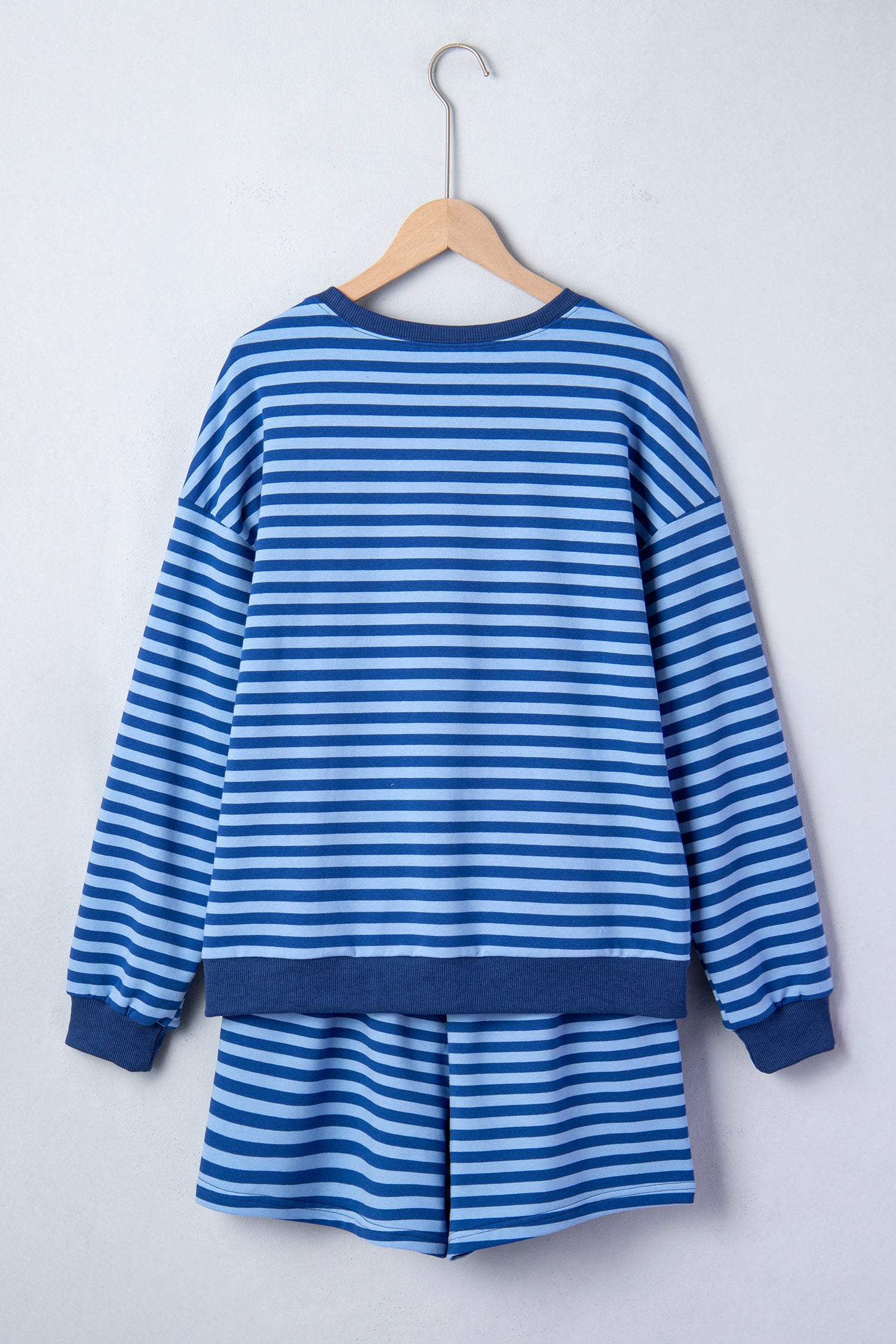 Stripe Casual Short Set