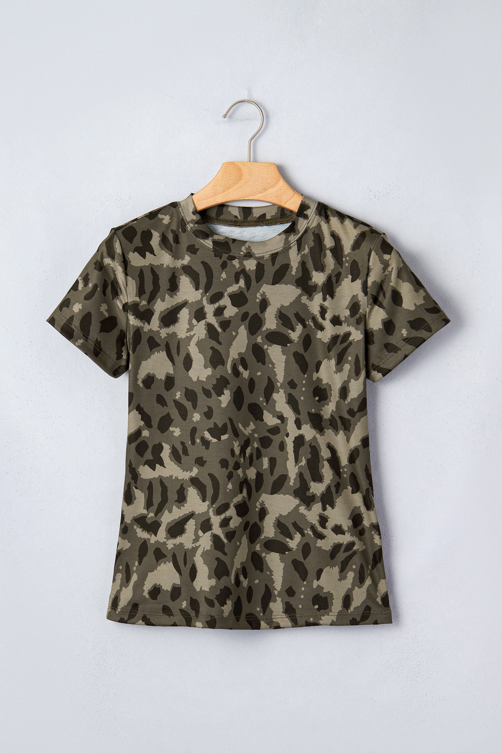 Brown Retro Leopard Slim Tee