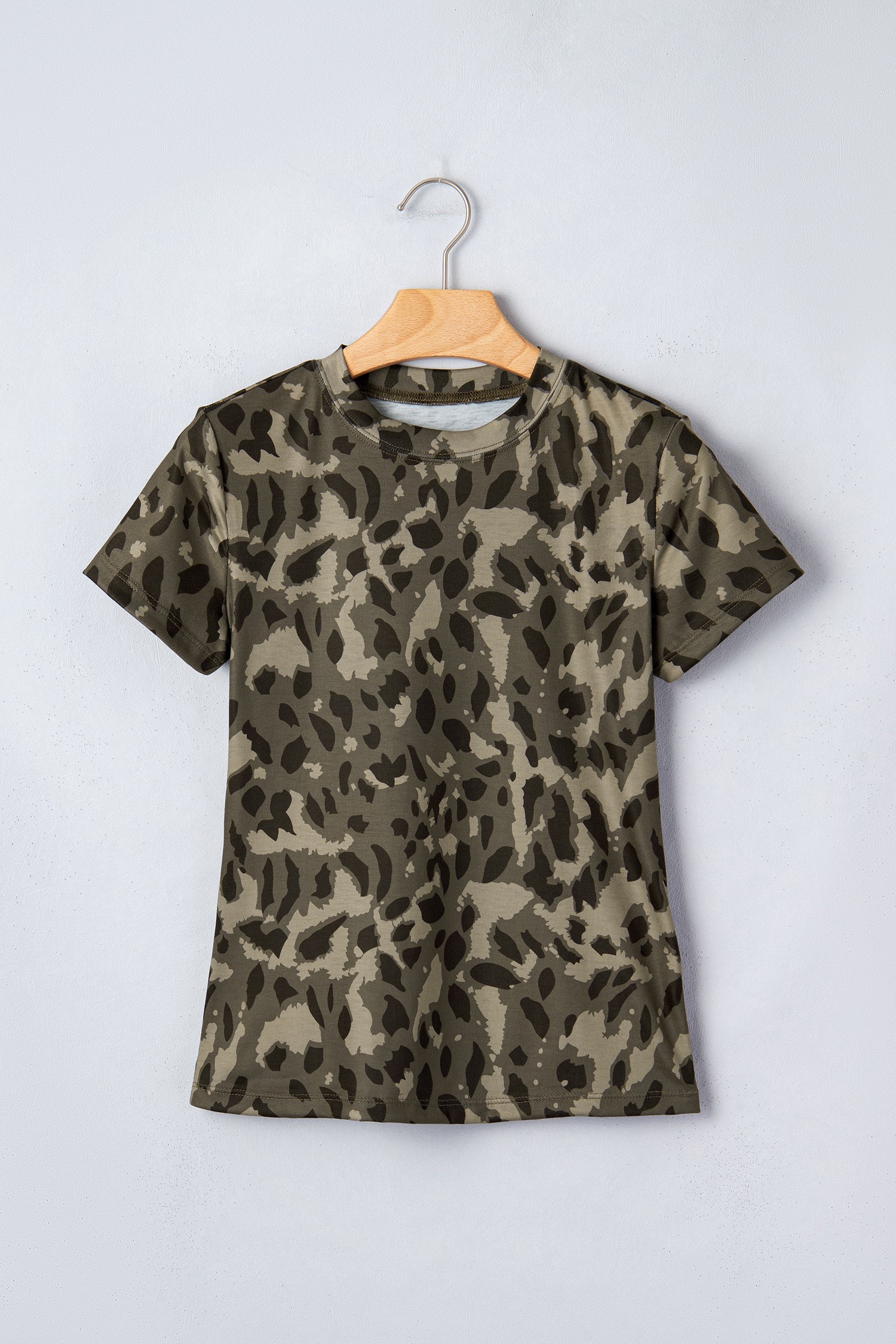 Brown Retro Leopard Slim Tee